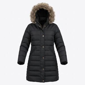 Michael Kors down puffer coat removable Hood / faux fur trim Sz S NWOT